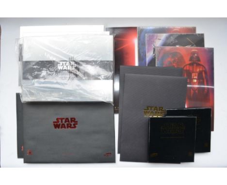 Star Wars collection, two ltd.ed etched badge sets from Characters Cards Inc (3880 and 5150/8000), three holographic pictures