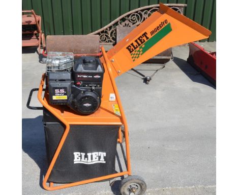 Eliet Maestro petrol powered shredder with Briggs &amp; Stratton Intek206 5.5HP OHV engine. Tested and in working order 