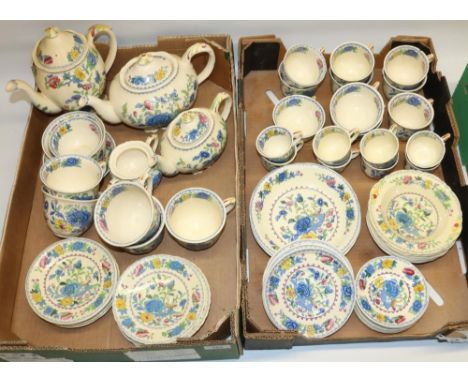 Comprehensive Mason's Ironstone China Regency tea ware comprising of breakfast cups and saucers, coffee cups and saucers and 