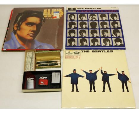 Conway Stewart "Dinkie" 550 fountain pen and No.25 propelling pencil, boxed, three Ronson lighters, Beatles vinyl records A H