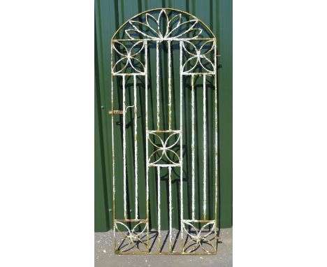 Victorian wrought iron gate, H206cm W86.4cm (in need of re-painting)Victorian wrought iron gate, H206cm W86.4cm (in need of r
