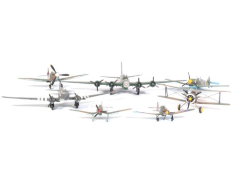 A good collection of 10 x handmade WWI First World War &amp; WWII Second World War related military balsa wood model aircraft