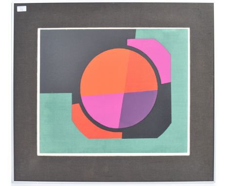 AR Moulford - A 1960's retro vintage limited edition screen print entitled Winter Berries. The print of square form with vibr