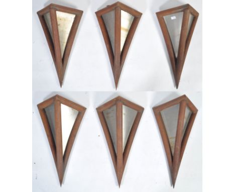 Architectural Salvage - A set of six late 20th century retro vintage industrial tubular steel constructed exterior wall uplig