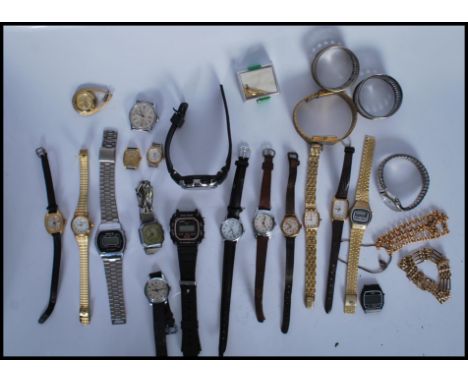 A good collection of wrist watches to include: Timex, Reflex, Jasa, Casio, Ramino, Ingersoll, Limit, Rotary, Acqua, Avia, Pri