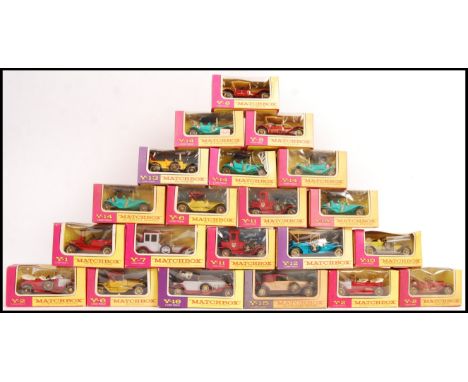 A collection of 21x original vintage Matchbox Models Of Yesteryear boxed diecast models from the Y series. All appearing mint
