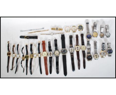 A collection of 20th century gents and ladies wrist watches to include a Mondia automatic, Sekonda, Timex, Rotary, Montine et