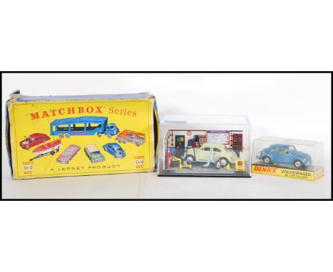 A vintage Matchbox Series gift G-2 Set partially complete with with five of the seven die cast models within, set still inclu