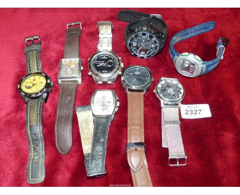 Eight assorted watches including 'Infantry', Casio, 'Oskar Emil' etc.