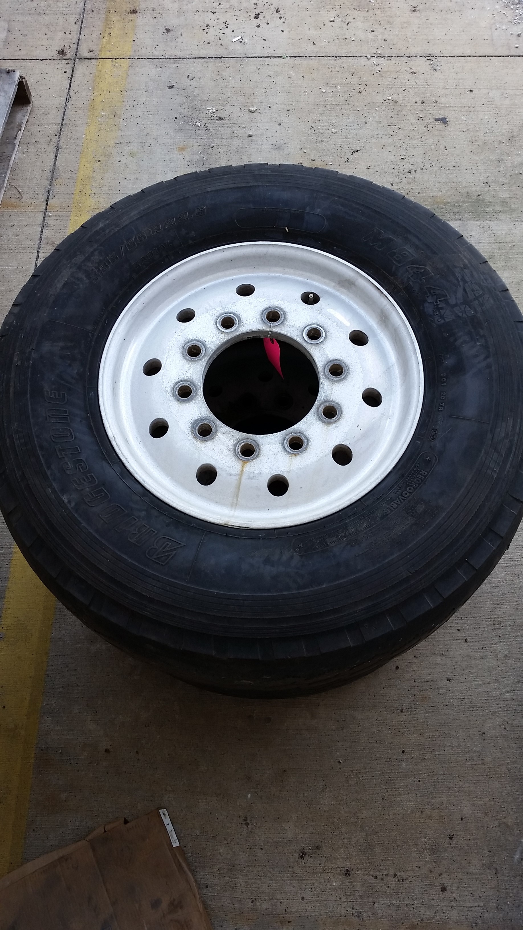 (2) Aluminum Wheel Rims 22.5x12.25 10 Lug Alcoa 823661 Big Float Wheel