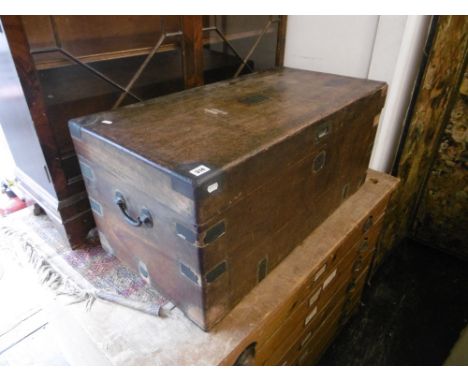 A 19th century mahogany camphor wood trunk
