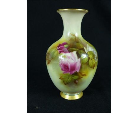 A Royal Worcester blush vase, design signed "R. Austin" with puce stamp mark to its base; 20cm high. 