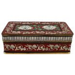 Asiatika Cloisonne / Champlevé Bronze / Messing Emaille Dose, wohl China