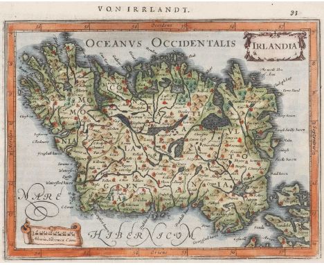  SIEBEN KARTEN VON IRLAND     u.a. Merian; Gerard Mercator; Daniel Meisner; Johann Georg Schreiber; Johann Baptist Homann; 1