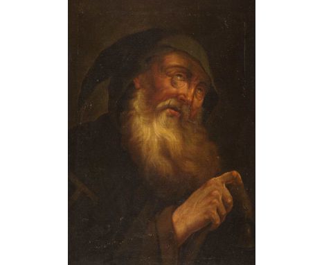   ANTHONIS VAN DYCK (UMKREIS)  22. März 1599 Antwerpen - 9. Dezember 1641 London    EINSIEDLERMÖNCH     Öl auf Leinwand auf P