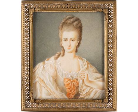   BARBARA ROSINA DE GASC (NACH)  1713 Berlin - 1783 Dresden    BILDNIS DER MARIA ANTONIA VON BRANCONI     Gouache auf Elfenbe