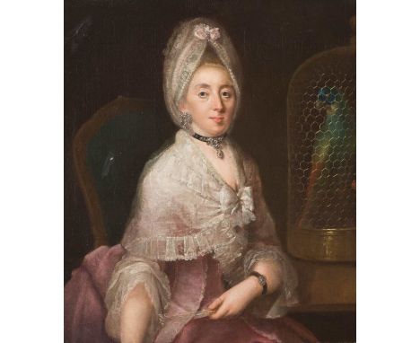  JOHANN CHRISTIAN FIEDLER (ODER UMKREIS)  31. Oktober 1697 Pirna - 5. September 1765 oder 1768 Darmstadt    PORTRAIT EINER J