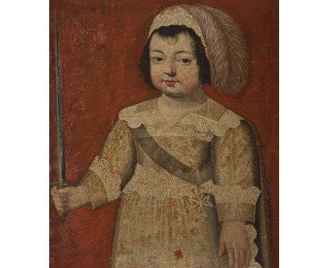   CLAUDE DERUET (WERKSTATT/SCHULE)  1588 Nancy (?) - 20. Oktober 1660 Ebenda    PORTRAIT LUDWIG XIV. MIT BRUSTSTERN, IN DER R