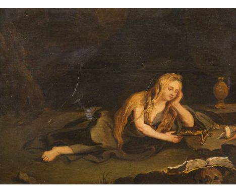  ANTONIO DA CORREGGIO (AUCH ANTONIO ALLEGRI) (SCHULE/WERKSTATT)  1489 Correggio - 1534 Ebenda    MARIA MAGDALENA     Öl auf 