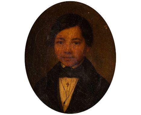   BENJAMIN HEINRICH ORTH  1803 Karlsruhe - 1875 ebenda    Bildnis einer jungen Dame (plus Beigabe)     Öl auf Leinwand. 31 x 
