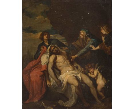   ANTHONIS VAN DYCK (NACHFOLGER DES 18. JH.)  22. März 1599 Antwerpen - 9. Dezember 1641 London    BEWEINUNG CHRISTI     Öl a
