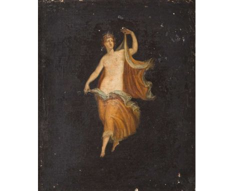   MICHELANGELO MAESTRI (ATTR.)  Tätig 2. Hälfte 18. Jh. - 1812 Rom    ALLEGORISCHE FIGUR     Öl auf Leinwand. 26 x 21 cm (R. 