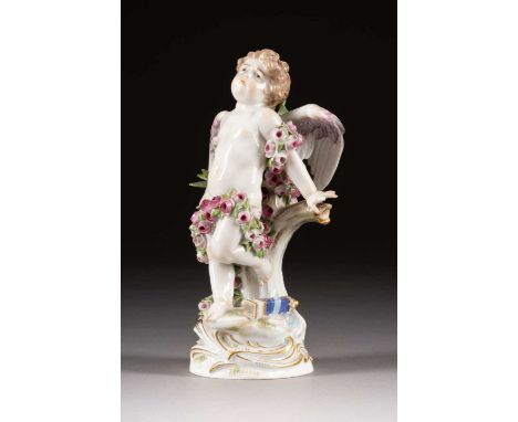   PAUL HELMIG  1859 Niedermeisa - 1939 Meißen  AMOR, GEFESSELT     Deutsch, Meissen, 1924-1934 (Entwurf 1898)     Porzellan, 