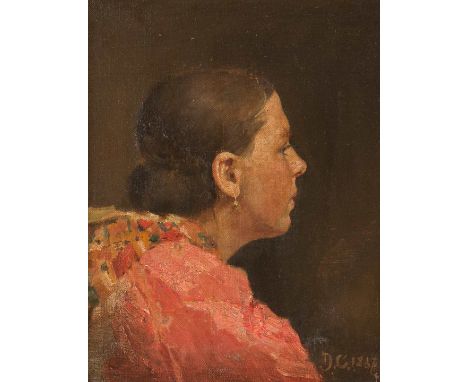   DEMETRIO COSOLA (ATTR.)  1851 San Sebastiano da Po - 1895    Frauenbildnis     Öl auf Leinwand, maroufliert. Sichtmaß: 28 c