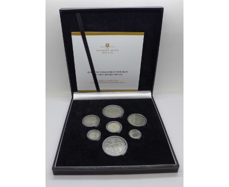 A Queen Victoria Jubilee portrait 1887-1893 silver coin set 