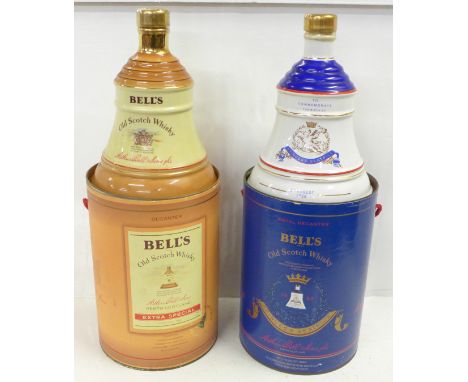 Two Wade Bell's Old Scotch Whisky decanters, boxed 