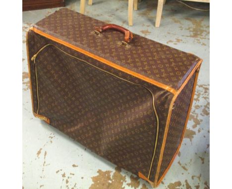 LOUIS VUITTON SUITCASE, to match previous lot. (with faults, handle broken)