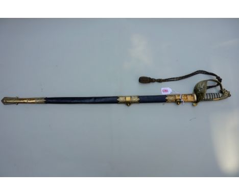 A Victorian Royal Naval Reserve dress sword and scabbard.&nbsp; 