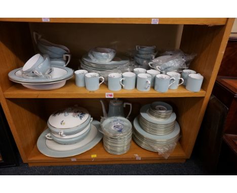A Royal Worcester 'Woodland' pattern tea and dinner service, (handle on cover of tureen broken). (110) 