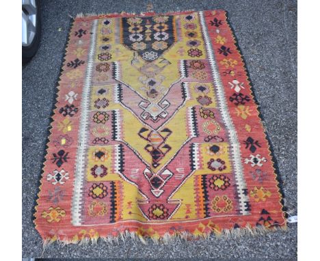 A Tribal rug,&nbsp;having geometric design, 150 x 108cm. 