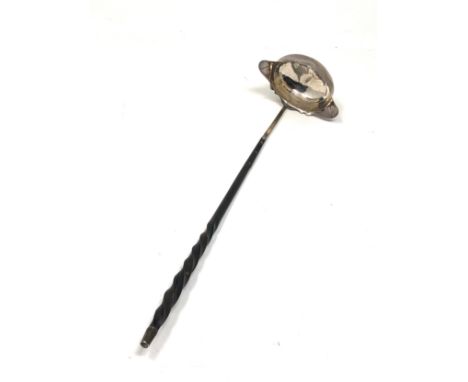 Antique silver &amp; horn handle toddy ladle measures approx 13 ins long 