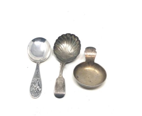 3 silver tea caddy spoons 