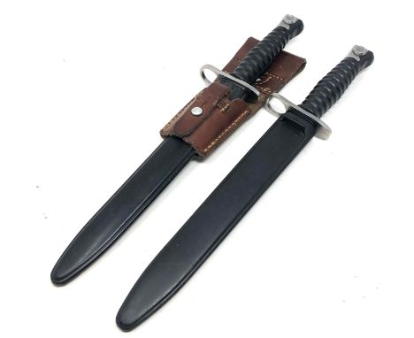 2 Swiss Army F&amp;W F W Bayonets  1 with  Scabbard reads G.BERTOLINI 