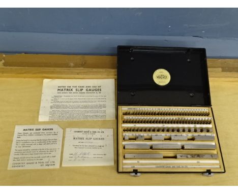 Matrix slip gauge block set made by Coventry Gauge and Tool Co LTD&nbsp;