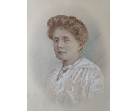 Edwardian watercolour portrait of a lady in ornate gilt frame 44cm x 49cm approx&nbsp;