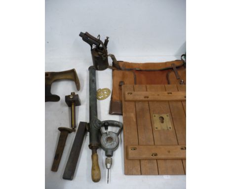 Vintage tools and draught board&nbsp;