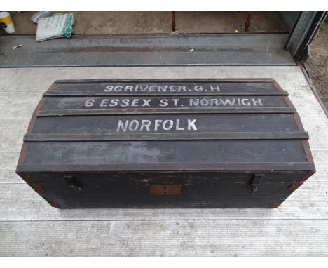Vintage military trunk H35cm W86cm D40cm approx&nbsp;