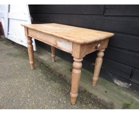 Vintage pine kitchen table with cutlery drawer 124x67cm&nbsp;