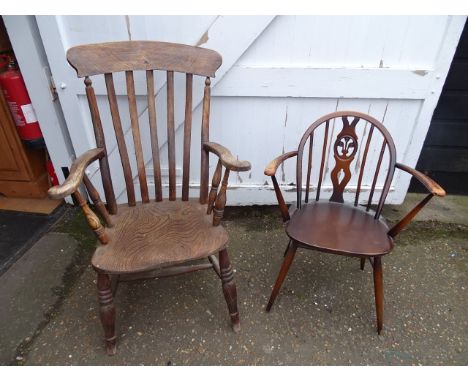 Farmhouse chair and Ercol carver chair&nbsp;