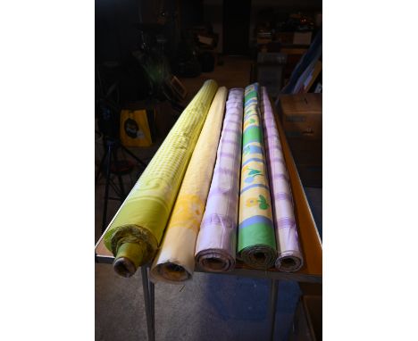 5 rolls of roller blind material? - various colours and lengths