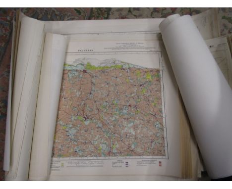 A quantity of ordnance maps&nbsp;