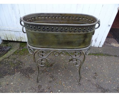 Decorative metal planter with stand H74cm W70cm D30cm approx&nbsp;
