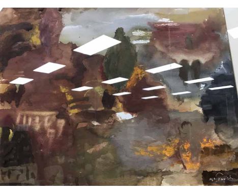 * GRANT R. MCTAVISH,END OF AN ERAwatercolour, signed and dated '8931cm x 40cm Mounted, framed and under glass