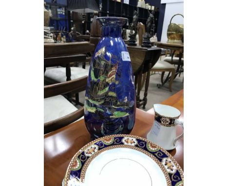LUSTRE OVOID VASEdecorated with a galleon, together with an English part tea service