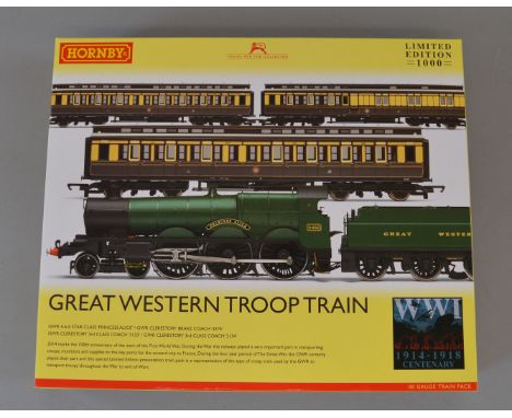 OO Gauge. Hornby R.2319 DCC ready Ltd Edition Great Western Troop train pack.  VG/E boxed