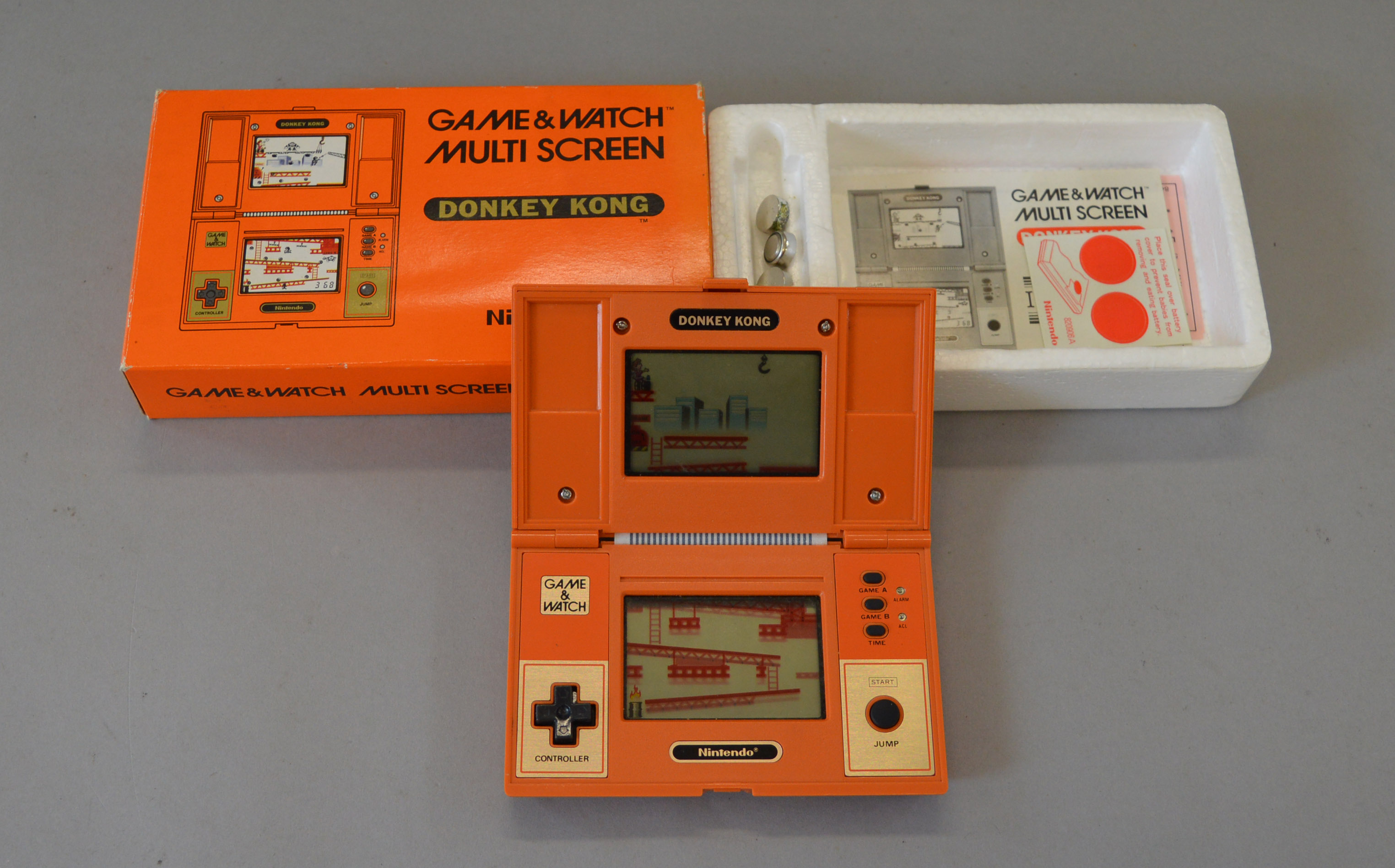 A Nintendo Game Watch Multi Screen Donkey Kong Handset With Box And Instructions